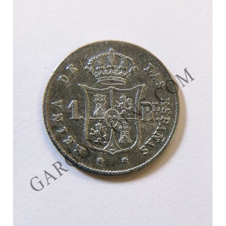 Isabel 2ª 1 Real de Barcelona del 1853