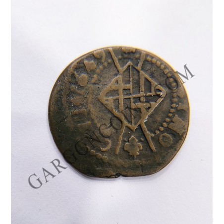 Seiseno de Luis XIV Rey de Francia y Cataluña 1649 Ceca de Barcelona