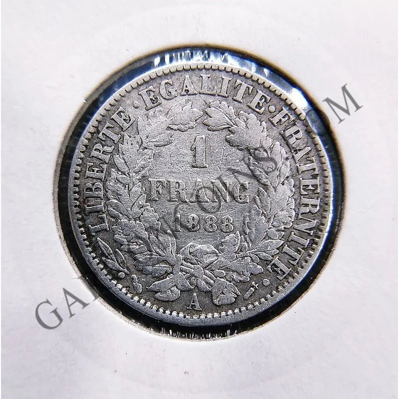 Francia 1 Franco 1888 A  Republica 