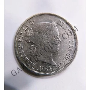 Isabel 2ª 4 reales de Madrid de 1864 MBC