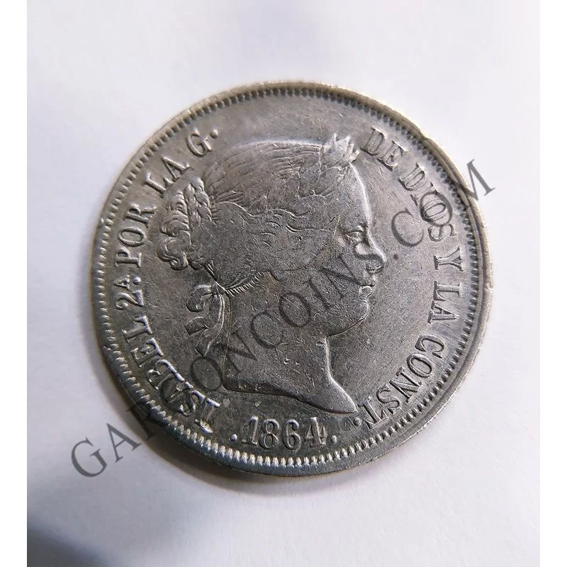 Isabel 2ª 4 reales de Madrid de 1864 MBC