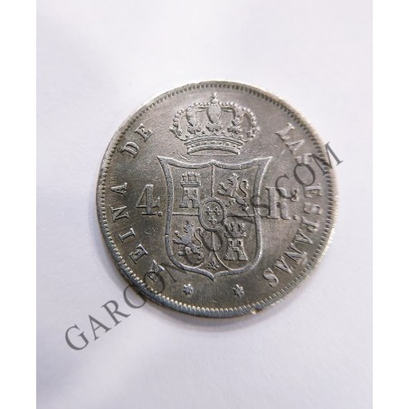 Isabel 2ª 4 reales de Madrid de 1864 MBC