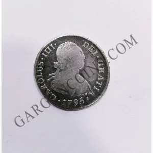 Carlos IV 2 Reales 1795 Lima IJ