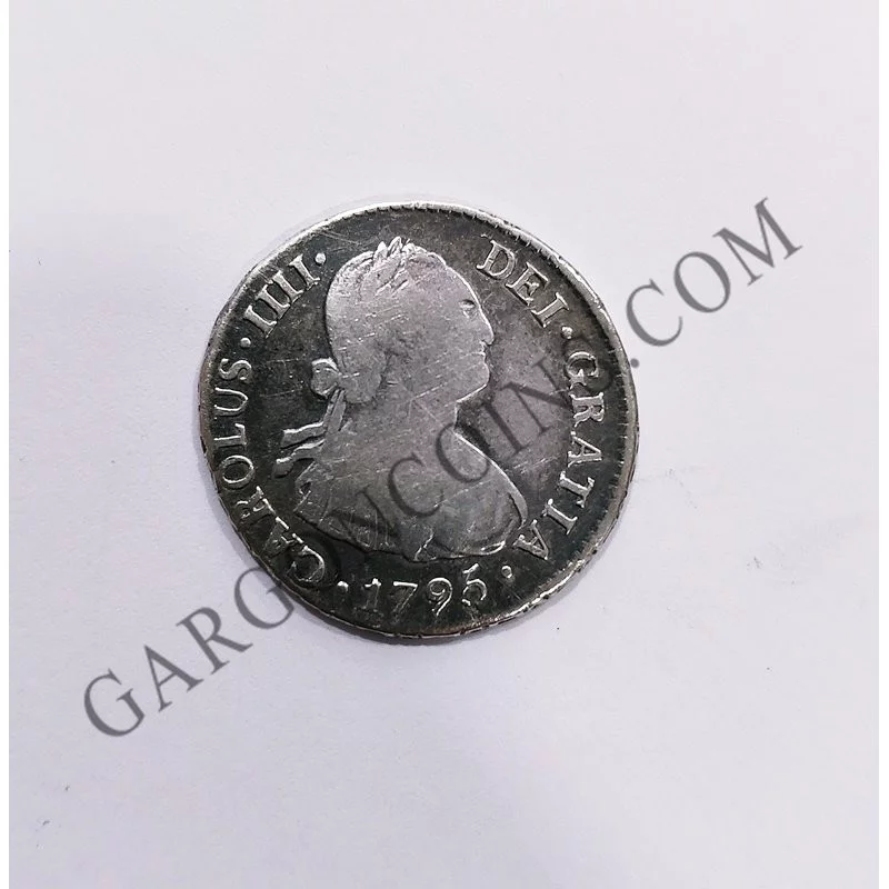 Carlos IV 2 Reales 1795 Lima IJ