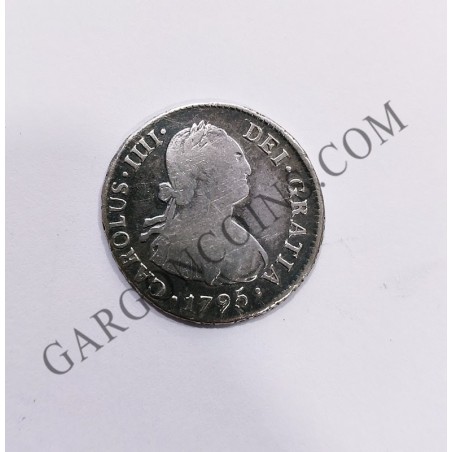 Carlos IV 2 Reales 1795 Lima IJ