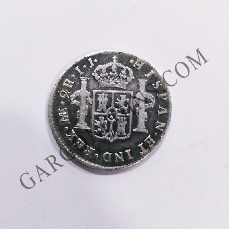 Carlos IV 2 Reales 1795 Lima IJ