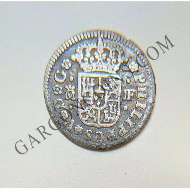 Felipe V  1/2 Real de Madrid  1738 ensayadores J F