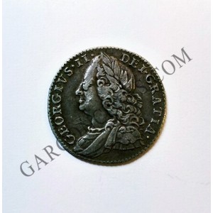 Gran Bretaña Great Britain George II 6 Pence del  1757