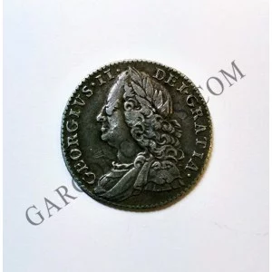 Gran Bretaña Great Britain George II 6 Pence del  1757