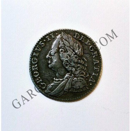 Gran Bretaña Great Britain George II 6 Pence del  1757