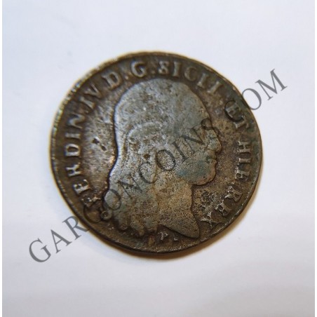 Italia Reino de Napoles Ferdinand IV 8 Tornesi 1797 Italia Reino de Napoles Ferdinand IV 8 Tornesi 1797