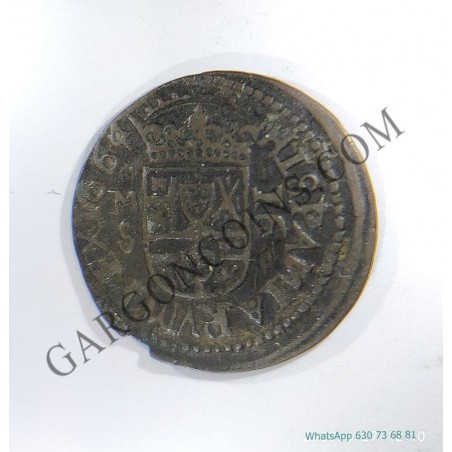 Felipe IV 16 maravedis 1664 Madrid S en EBC