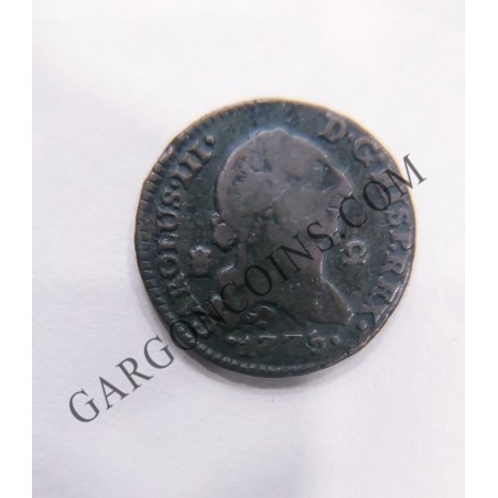 Carlos III 1775 2 maravedis Segovia