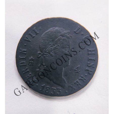 Fernando VII  4 maravedis 1833 Segovia MBC+