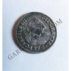 Rara Carlos III  1/2 Real  Potosi 1776 PR  en  EBC  P sobre J en el ensayador