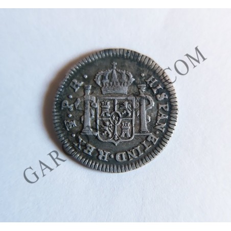 Rara Carlos III  1/2 Real  Potosi 1776 PR  en  EBC  P sobre J en el ensayador