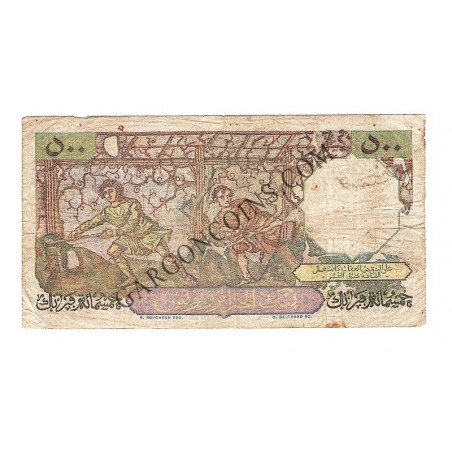 500 Francs Argelia y Túnez 1956 Pick 106 Algerie cinq cents francs