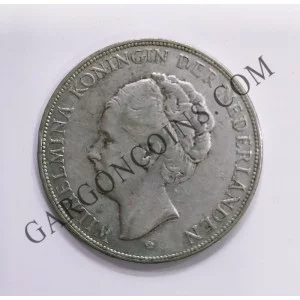 Paises Bajos Holanda 1930 2 1/2 Goulden Wilhelmina Plata