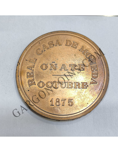 Centenario de Las Guerras Carlistas 1872-1972 Ceca de Oñate Medalla conmemorativa en Cobre