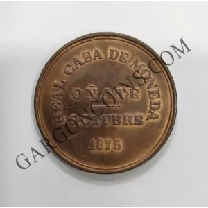 Centenario de Las Guerras Carlistas 1872-1972 Ceca de Oñate Medalla conmemorativa en Cobre