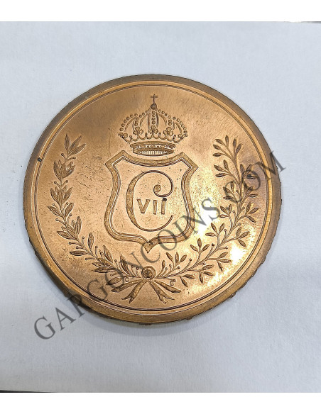 Centenario de Las Guerras Carlistas 1872-1972 Ceca de Oñate Medalla conmemorativa en Cobre