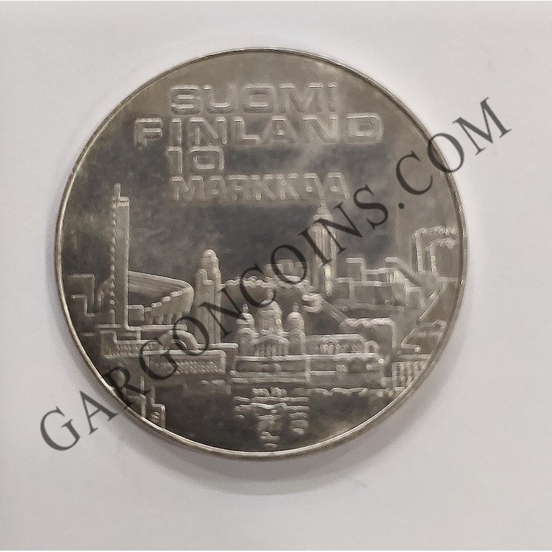 Finlandia 10 Markkaa de 1971 JJOO de Helsinky Plata