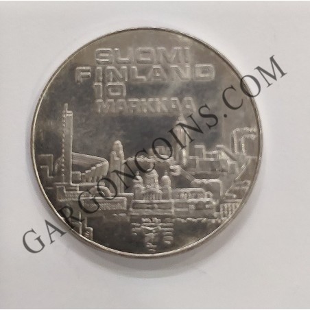 Finlandia 10 Markkaa de 1971 JJOO de Helsinky Plata