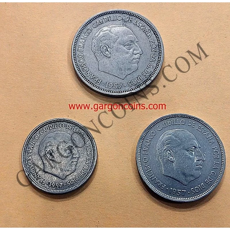 Serie  BA  Exposicion Iberoamericana de Numismática 1958 Usadas