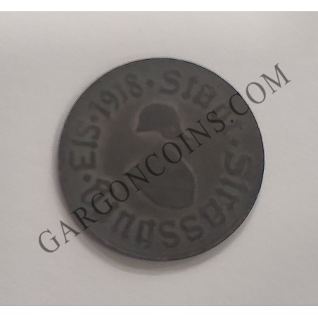 Strassburg( Bas Rehim) Estado de Alsacia Lorena  1918 Notgeld 5 Pfenning Hierro EBC+ Strassburg( Bas Rehim) Estado de Alsacia Lorena  1918 Notgeld 5 Pfenning Hierro EBC+