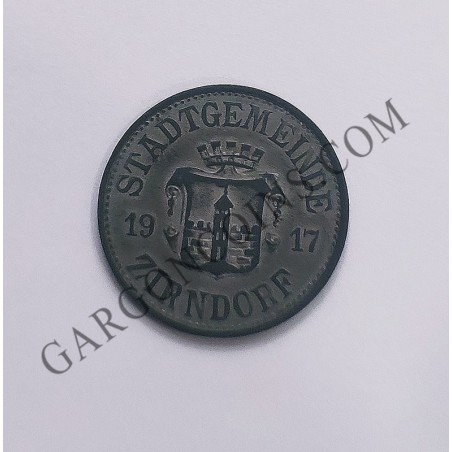 Estado Alemán de Zindorf 50 pfenning de 1917  notgeld
