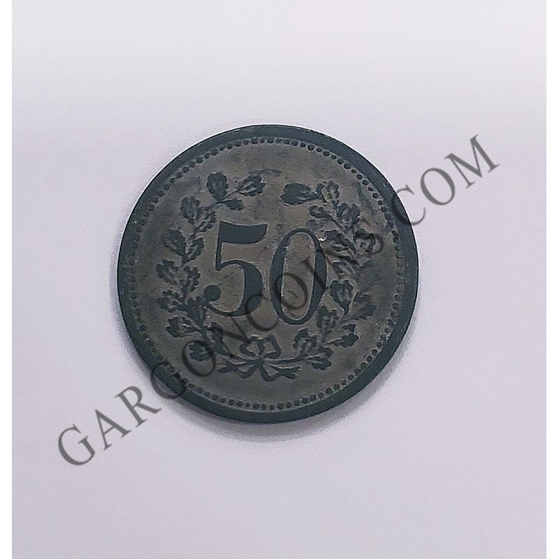 Estado Alemán de Zindorf 50 pfenning de 1917  notgeld