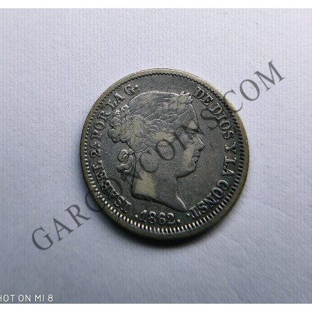 Isabel 2ª 1 Real de Madrid del 1862 EBC