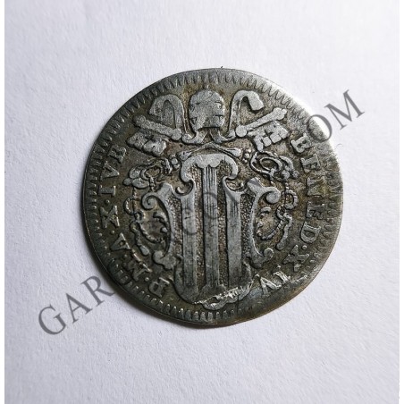 Estados Papales Italian States Benedictus XIV 1750  1 Grosso