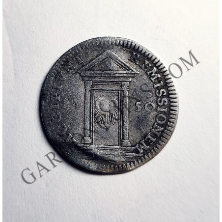 Estados Papales Italian States Benedictus XIV 1750  1 Grosso