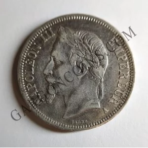 Francia 5 Francos 1867 Paris Segundo Imperio Napoleón III EBC
