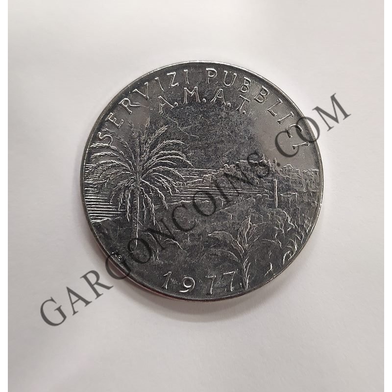 Jeton de 100 liras del Transporte Publico AMAT de la Citta de Imperia 1977