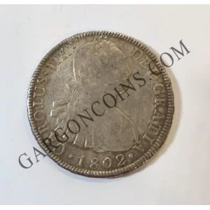 Carlos IV 8 Reales 1802 Potosí PP  EBC+  con pátina