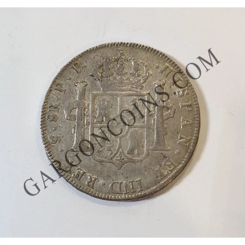 Carlos IV 8 Reales 1802 Potosí PP  EBC+  con pátina