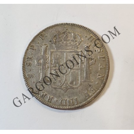 Carlos IV 8 Reales 1802 Potosí PP  EBC+  con pátina