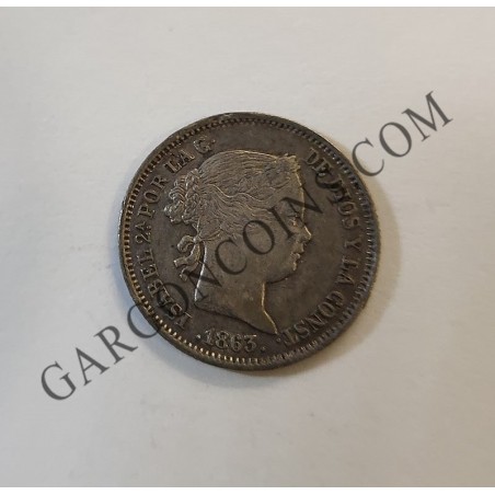 Isabel 2ª 1 Real  1863 Sevilla MBC