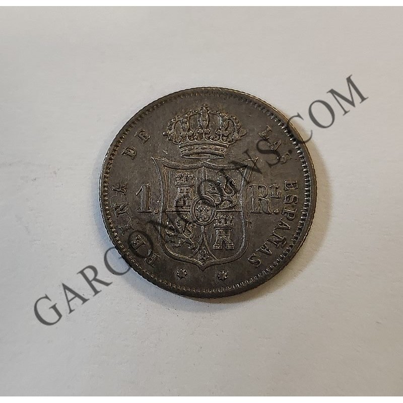 Isabel 2ª 1 Real  1863 Sevilla MBC