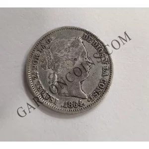 Isabel 2ª 1 Real  1863 Sevilla MBC