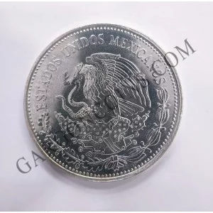 Mexico 50 Pesos 1985 del Mundial de Futbol de 1986 Silver