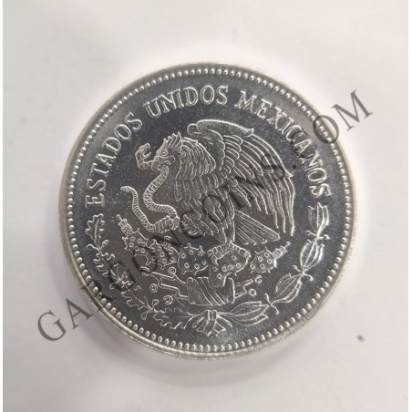 Mexico 50 Pesos 1985 del Mundial de Futbol de 1986 Silver