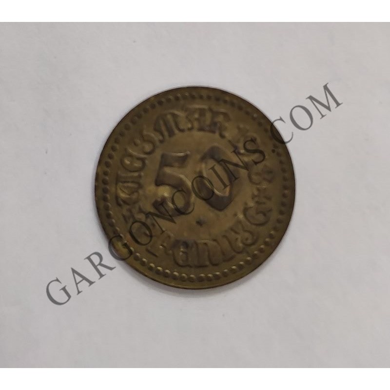 Alemania Republica Weimar WEIJAR Notgeld de 50 Pfenning cobre 1918 EBC+