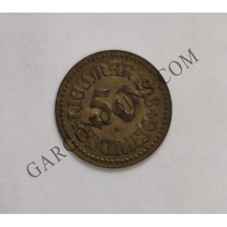 Alemania Republica Weimar WEIJAR Notgeld de 50 Pfenning cobre 1918 EBC+