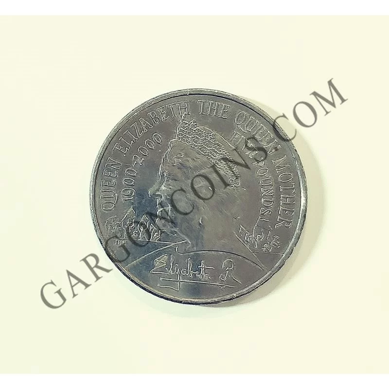 Reino Unido 5 libras, 2000 Centenario Reina Madre s/c