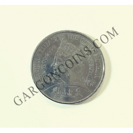 Reino Unido 5 libras, 2000 Centenario Reina Madre s/c