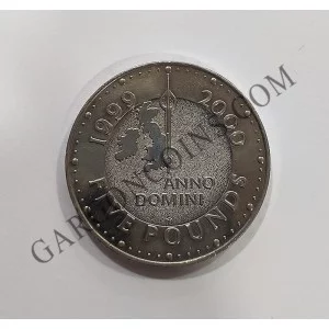 Gran Bretaña 5 Pounds 1999 Milenio ANNO DOMINI KM 1006