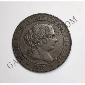 Isabel 2ª 5 Céntimos de Escudo del 1868 de Jubia en EBC
